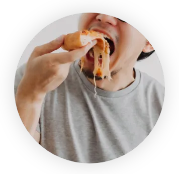 何か食べていないと気が済まない